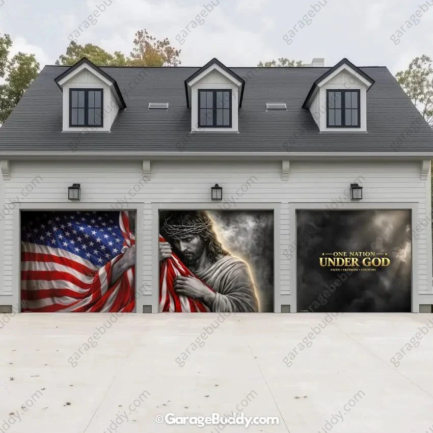 One Nation Under God | Patriotic Garage Door Cover - Image 7