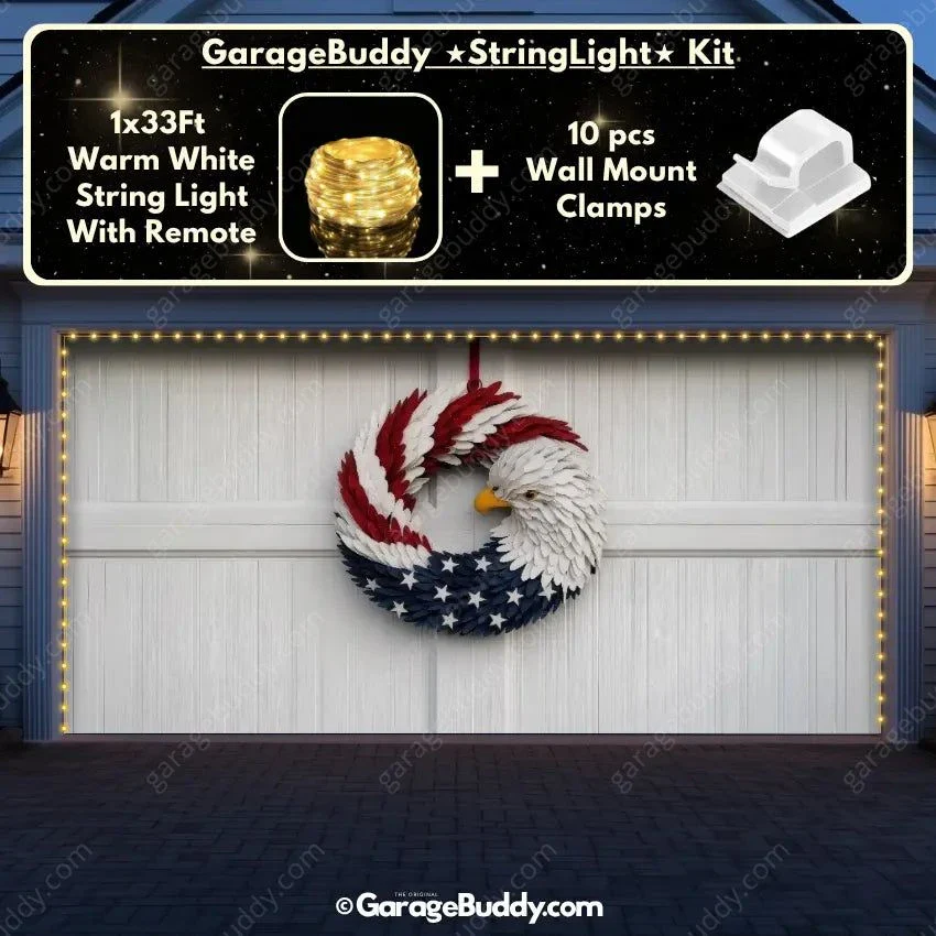 Patriotic Eagle Wreath | Patriotic Garage Door Cover - Image 11