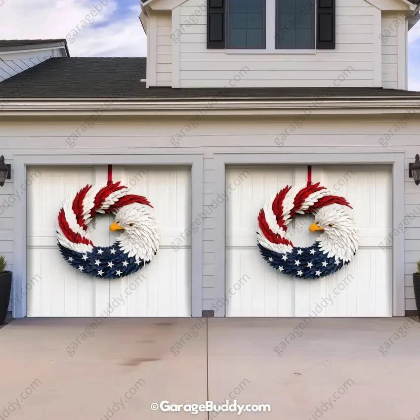 Patriotic Eagle Wreath | Patriotic Garage Door Cover - Image 12