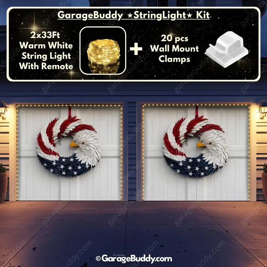 Patriotic Eagle Wreath | Patriotic Garage Door Cover - Image 13