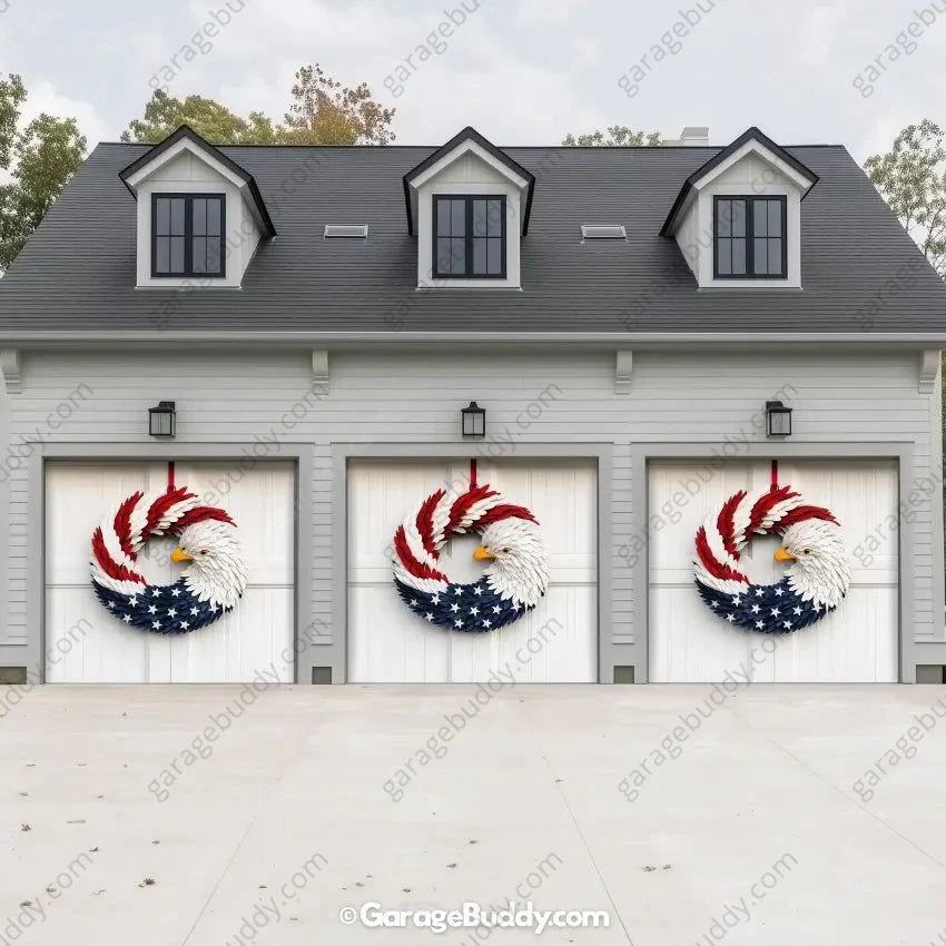 Patriotic Eagle Wreath | Patriotic Garage Door Cover - Image 14