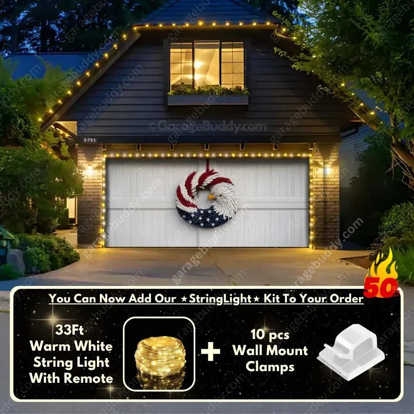Patriotic Eagle Wreath | Patriotic Garage Door Cover - Image 22