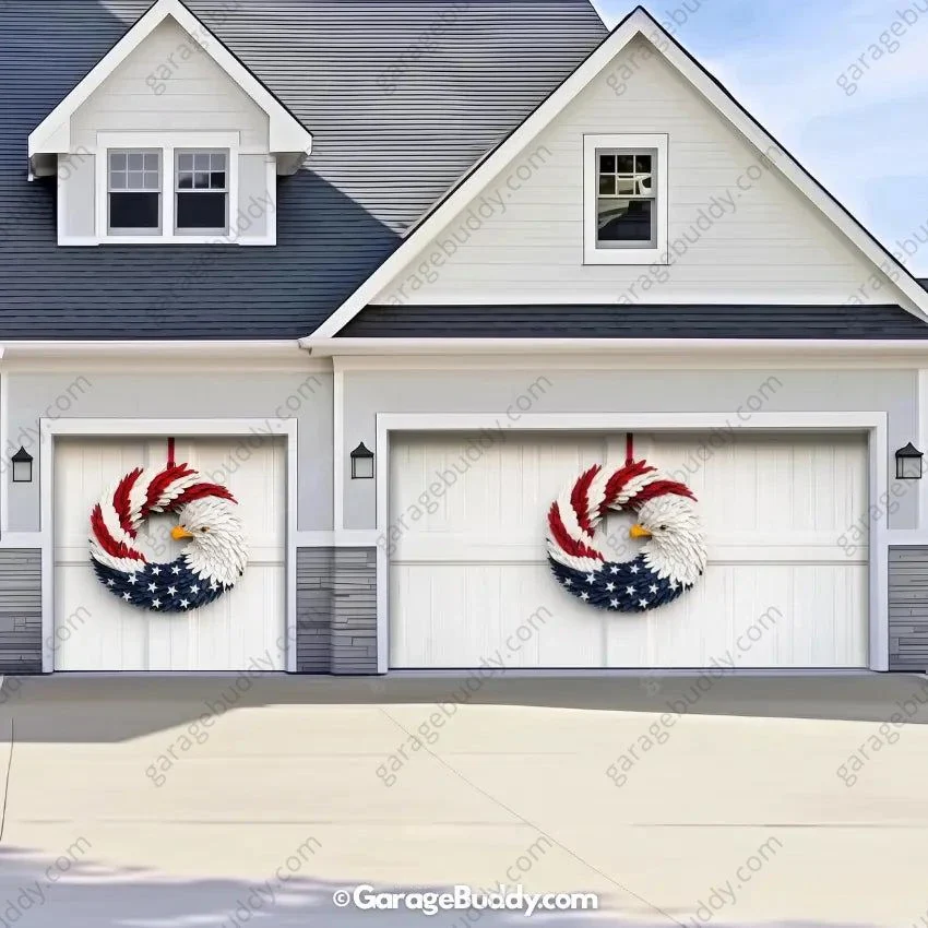 Patriotic Eagle Wreath | Patriotic Garage Door Cover - Image 7