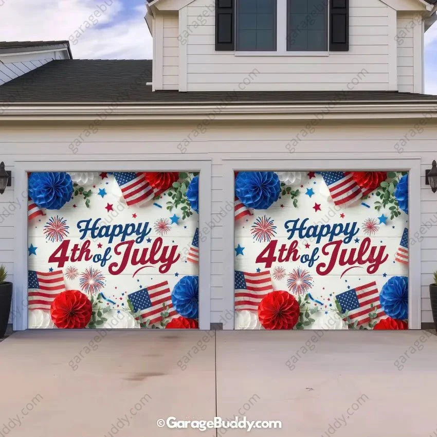 Happy 4th of July | Patriotic Garage Door Cover - Image 5