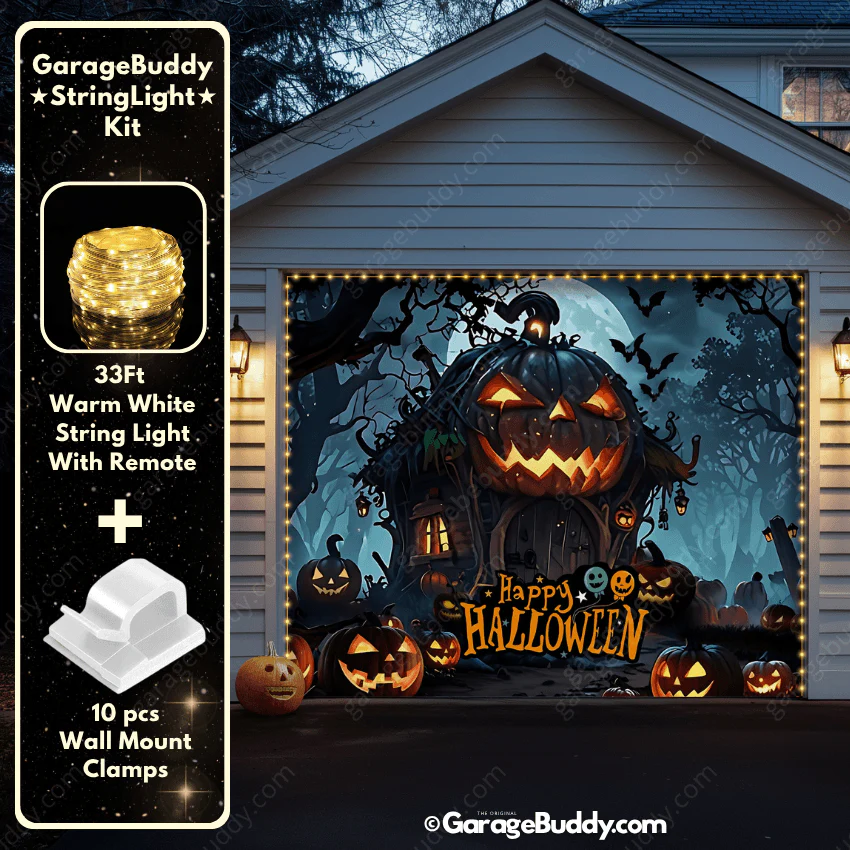 Pumpkin House | Halloween Garage Door Cover - Image 11