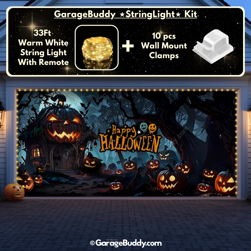 Pumpkin House | Halloween Garage Door Cover - Image 19