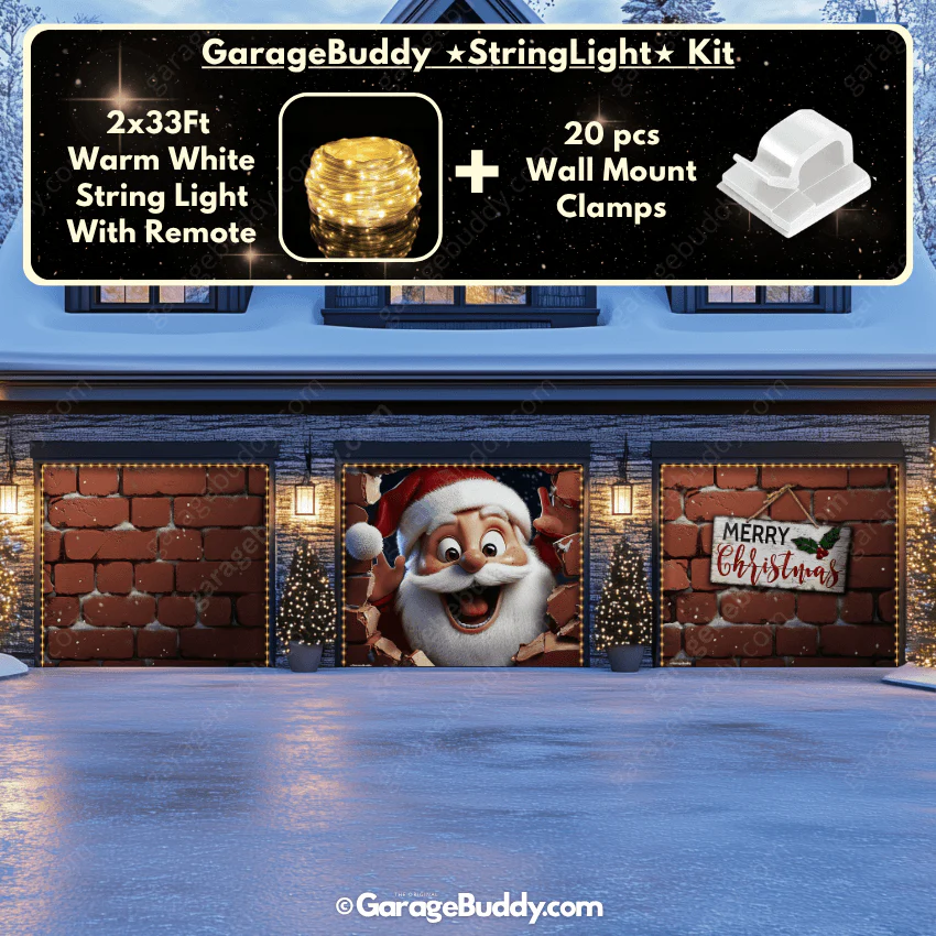 Santa's Surprise | Christmas Garage Door Cover - Image 18