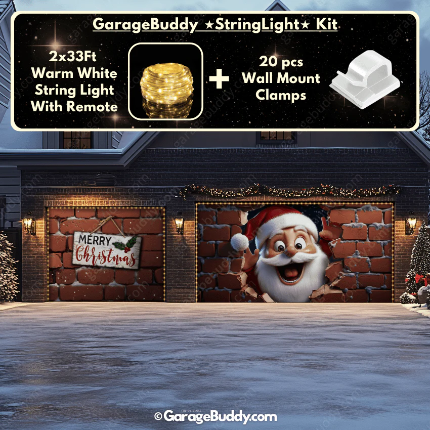 Santa's Surprise | Christmas Garage Door Cover - Image 22