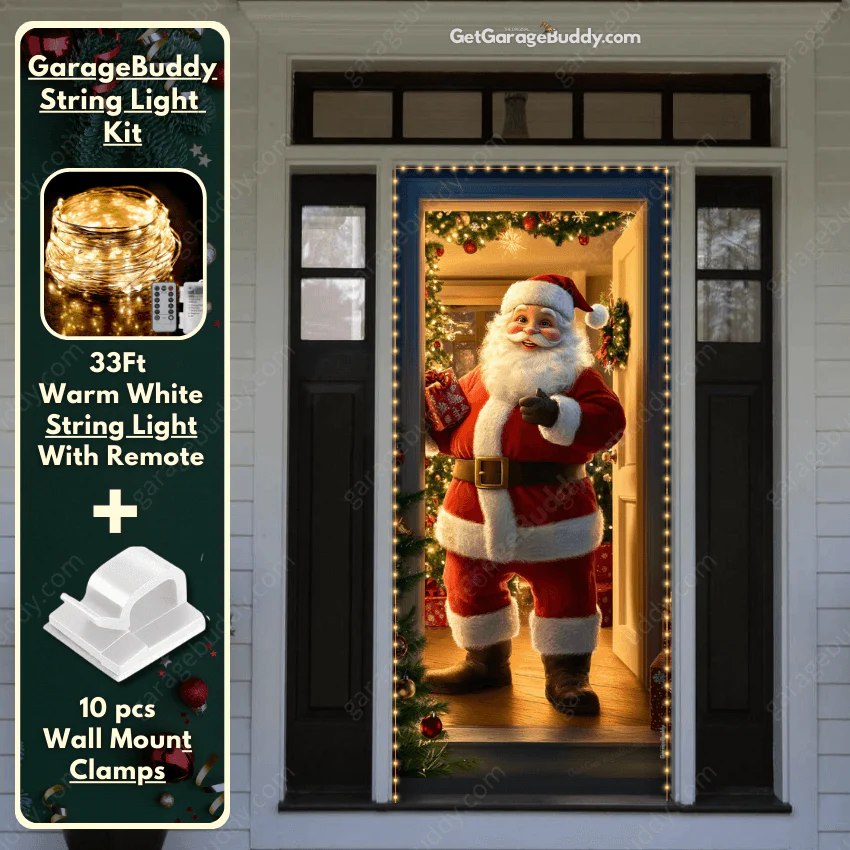 Santa's Welcome | Christmas Front Door Cover - Image 4