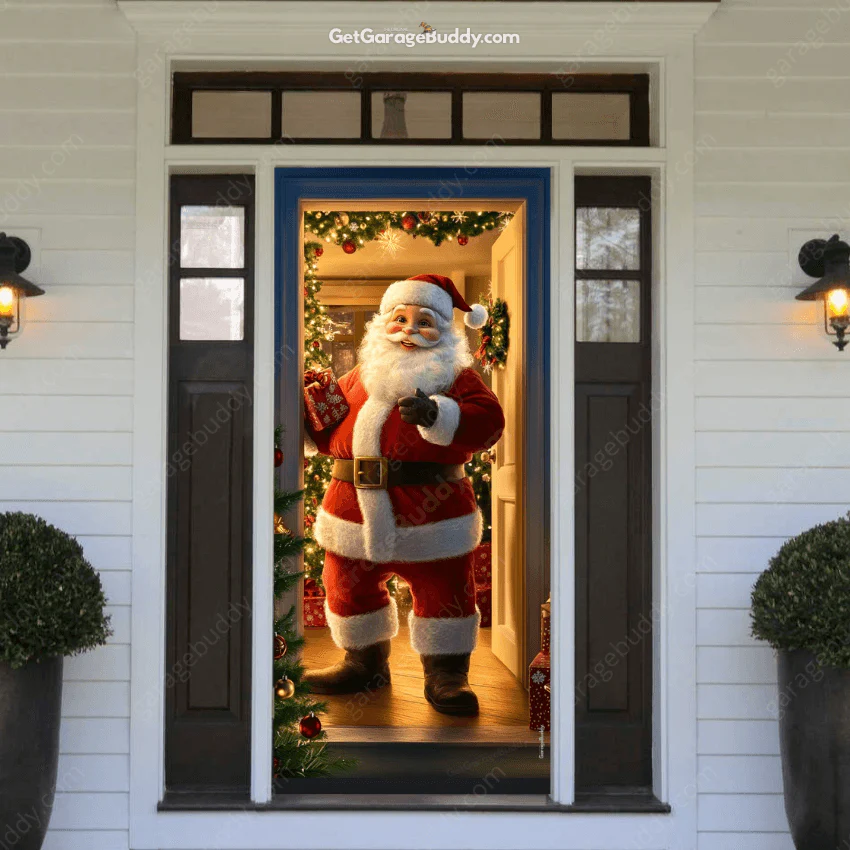Santa's Welcome | Christmas Front Door Cover - Image 6