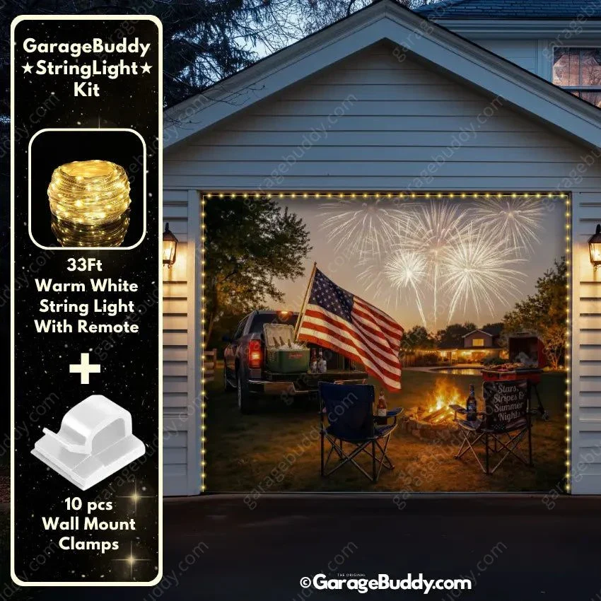 Stars Stripes & Summer Nights | Patriotic Garage Door Cover - Image 12