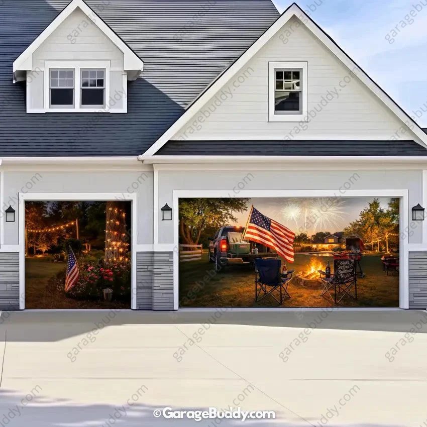Stars Stripes & Summer Nights | Patriotic Garage Door Cover - Image 18