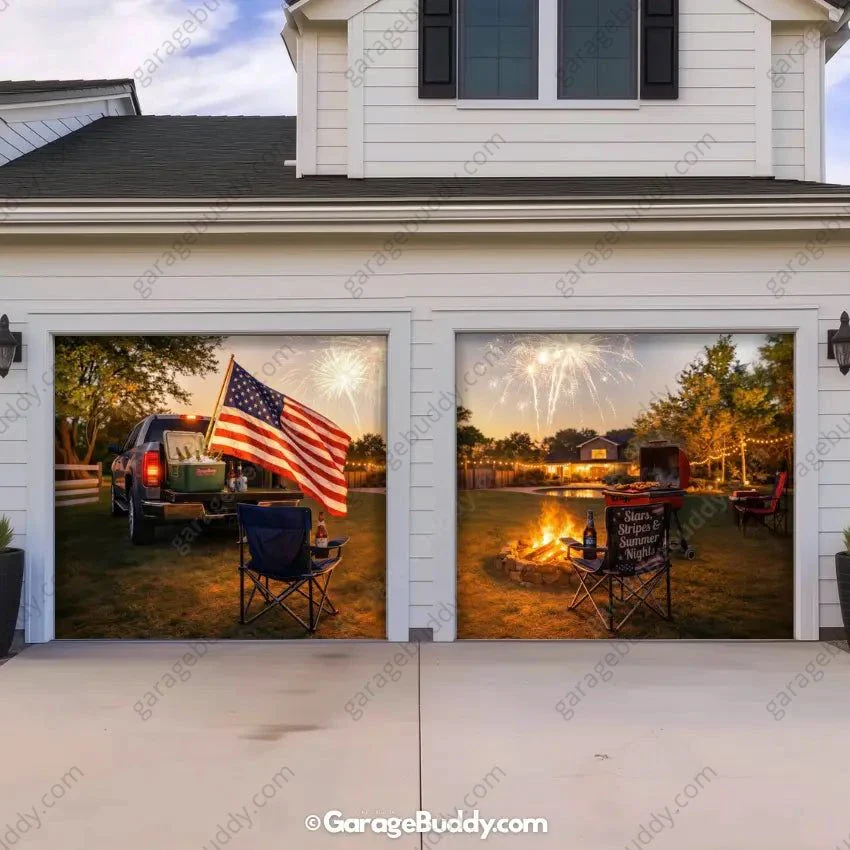 Stars Stripes & Summer Nights | Patriotic Garage Door Cover - Image 6