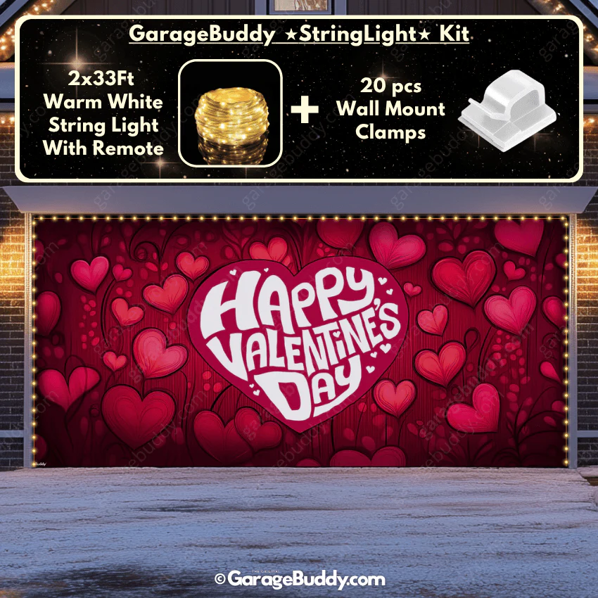 Valentine's Day (Hearts) | Festive Garage Door Cover - Image 15