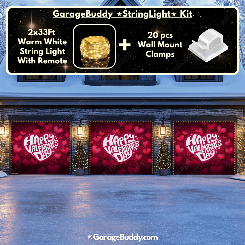 Valentine's Day (Hearts) | Festive Garage Door Cover - Image 17