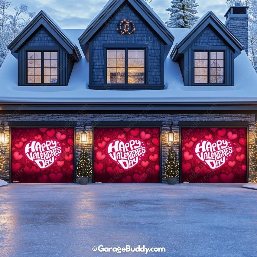 Valentine's Day (Hearts) | Festive Garage Door Cover - Image 4