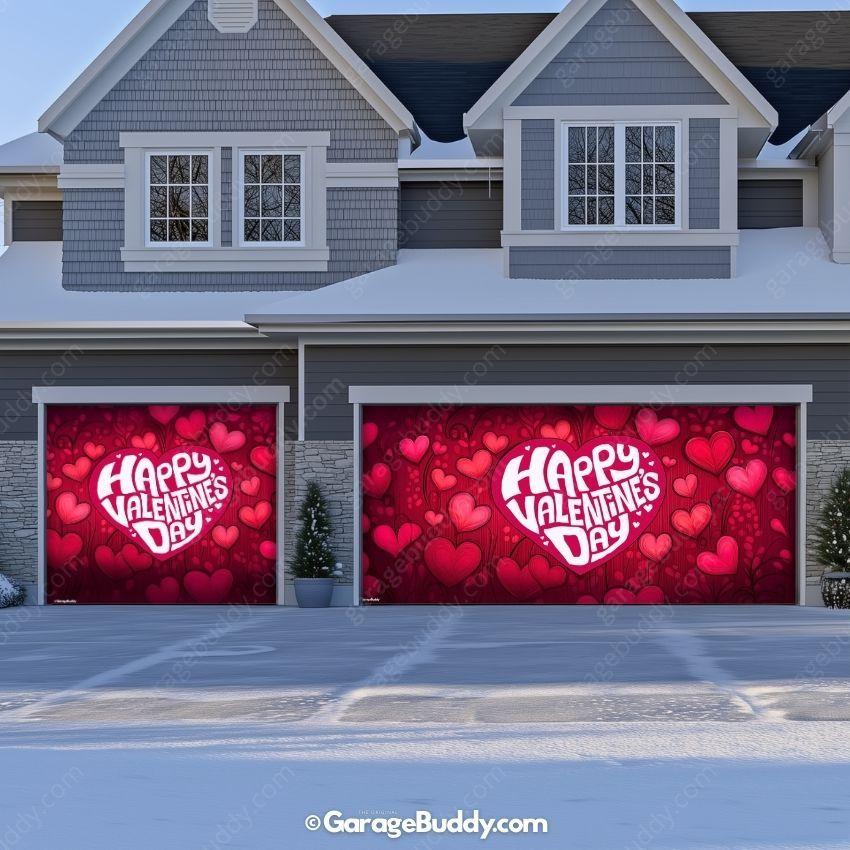 Valentine's Day (Hearts) | Festive Garage Door Cover - Image 5