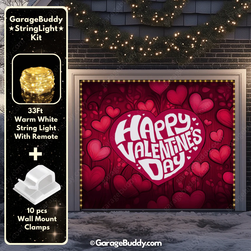 Valentine's Day (Hearts) | Festive Garage Door Cover - Image 7