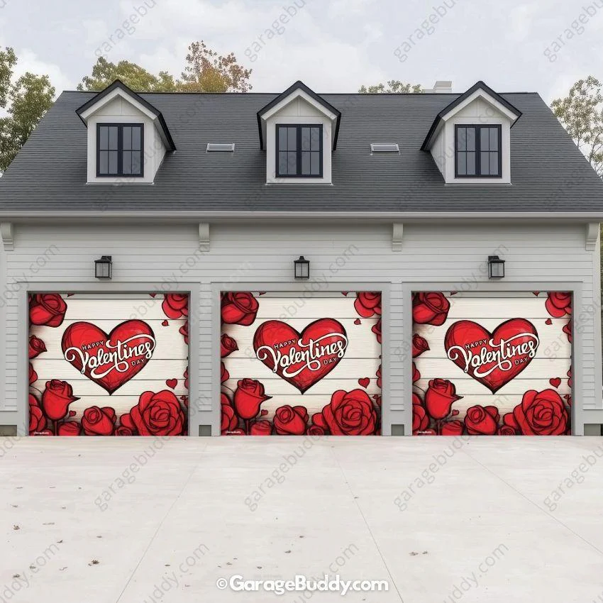 Valentine's Day (Roses) | Festive Garage Door Cover - Image 4