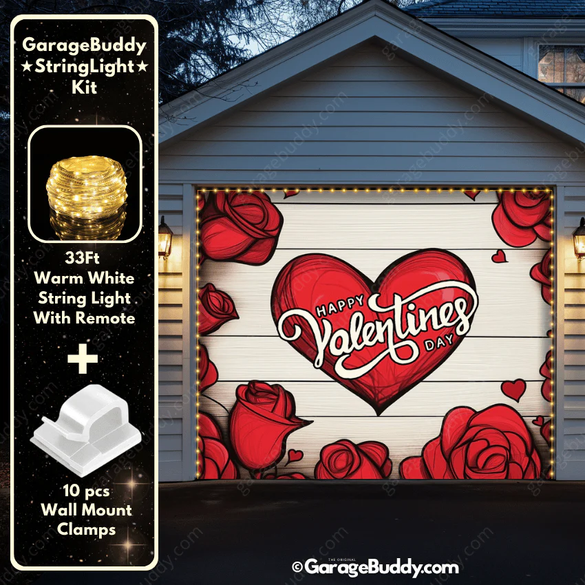 Valentine's Day (Roses) | Festive Garage Door Cover - Image 7