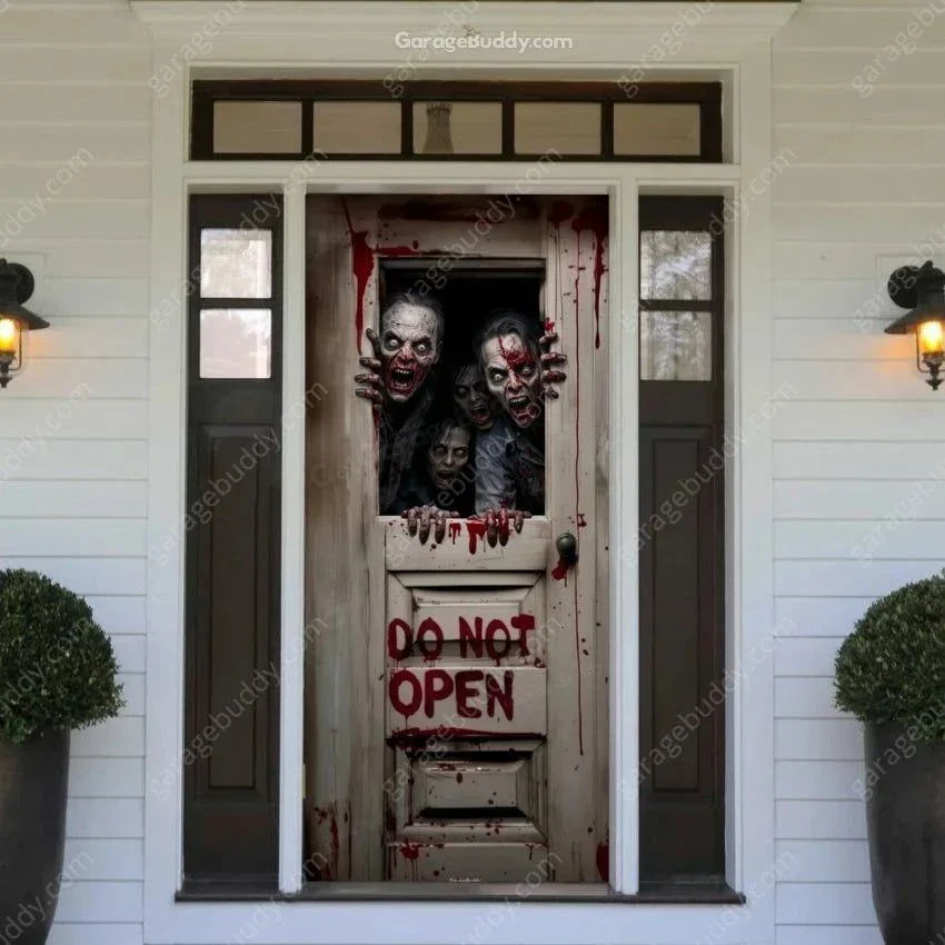 Zombie Breach (B) | Halloween Front Door Cover - Image 6
