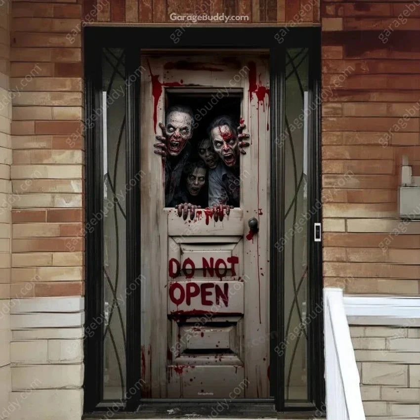 Zombie Breach (B) | Halloween Front Door Cover - Image 8