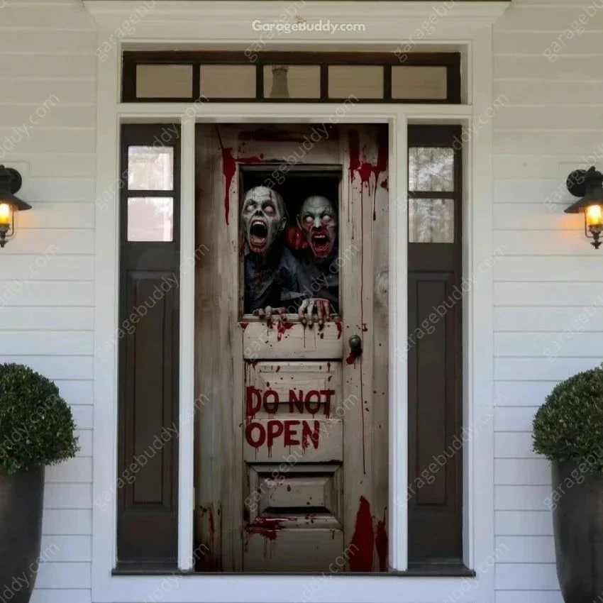 Zombie Breach | Halloween Front Door Cover - Image 3